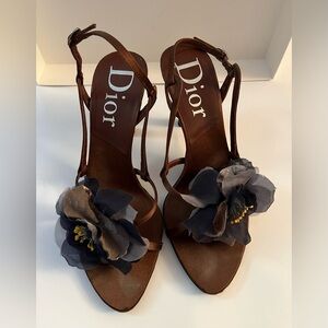 Dior flower sandal heels